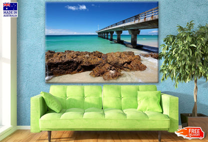 Long Bridge Over Beach Photograph Print 100% Australian Made
