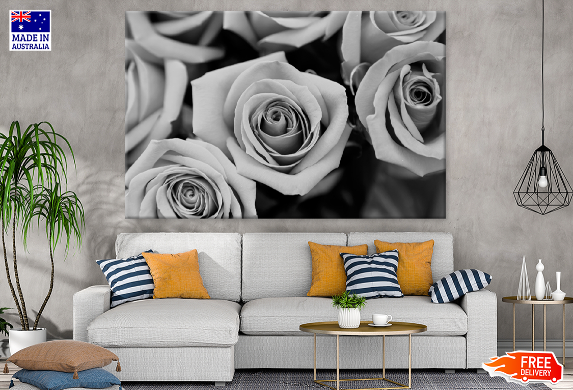 B&W Rose Flowers Photograph Print 100% Australian Made