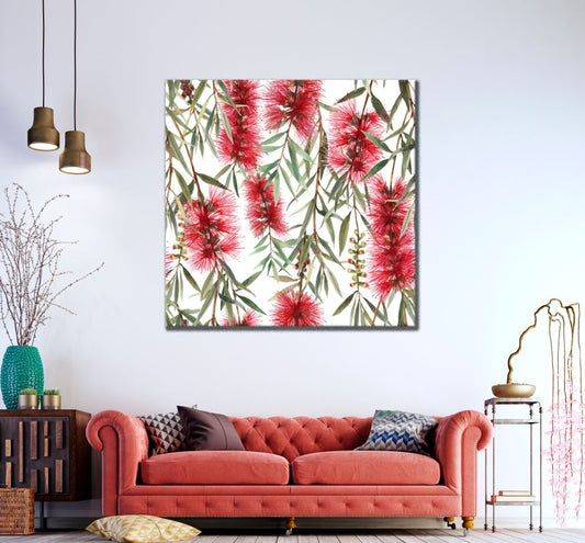 Square Canvas Flower Tree Painting High Quality Print 100% Australian Made