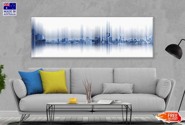 Panoramic Canvas City View Painting High Quality 100% Australian made wall Canvas Print ready to hang