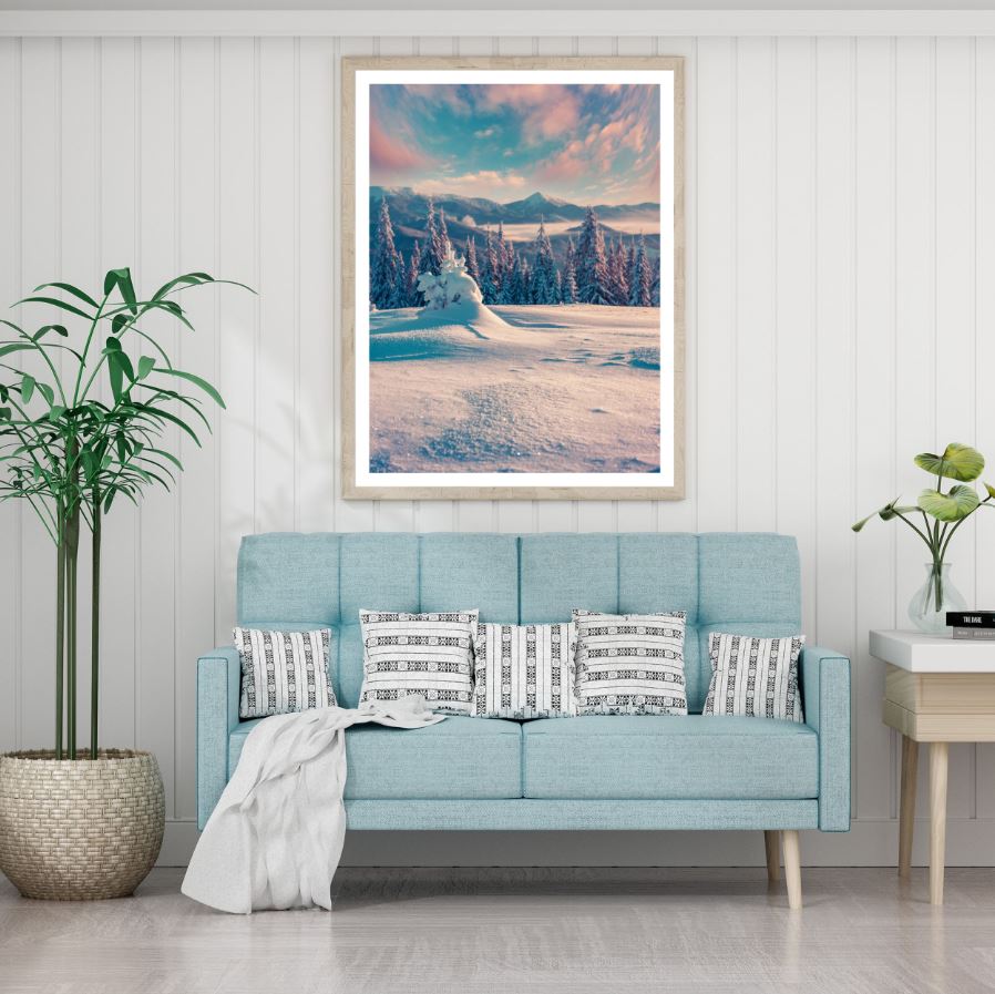 Snow Covered Forest Photograph Home Decor Premium Quality Poster Print Choose Your Sizes