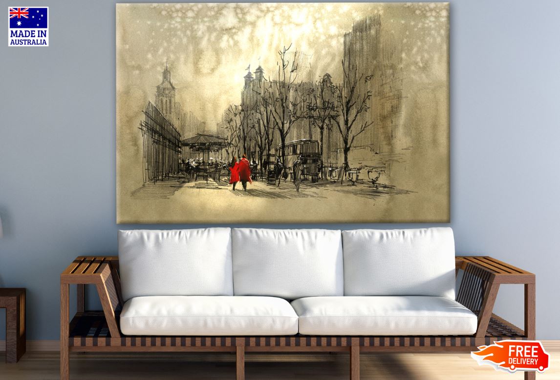 City Vintage Painting Print 100% Australian Made