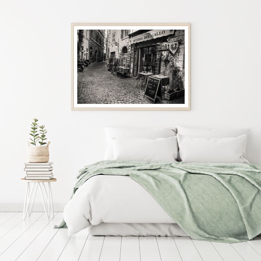 City Street B&W Photograph Home Decor Premium Quality Poster Print Choose Your Sizes