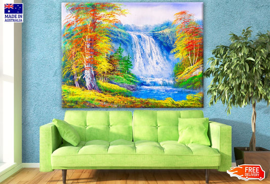 Waterfall Watercolour Painting Print 100% Australian Made