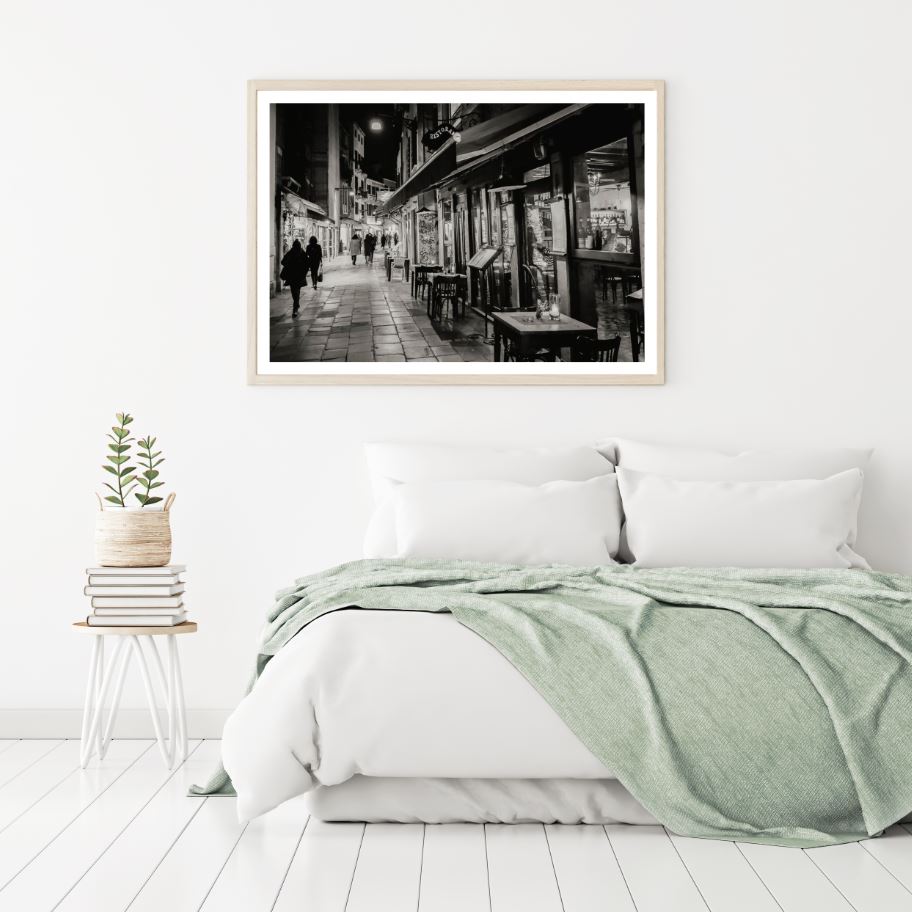 B&W City View Photograph Home Decor Premium Quality Poster Print Choose Your Sizes