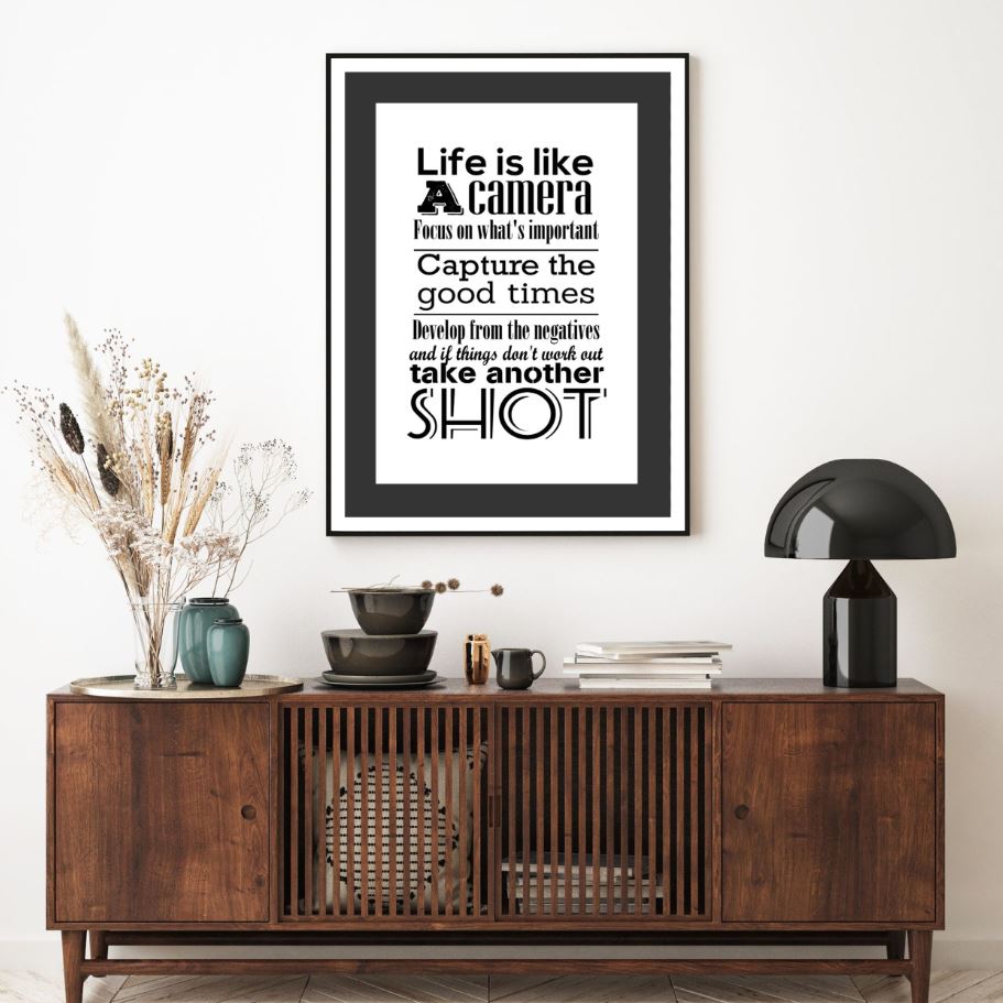 B&W Vector Quotes Design Home Decor Premium Quality Poster Print Choose Your Sizes