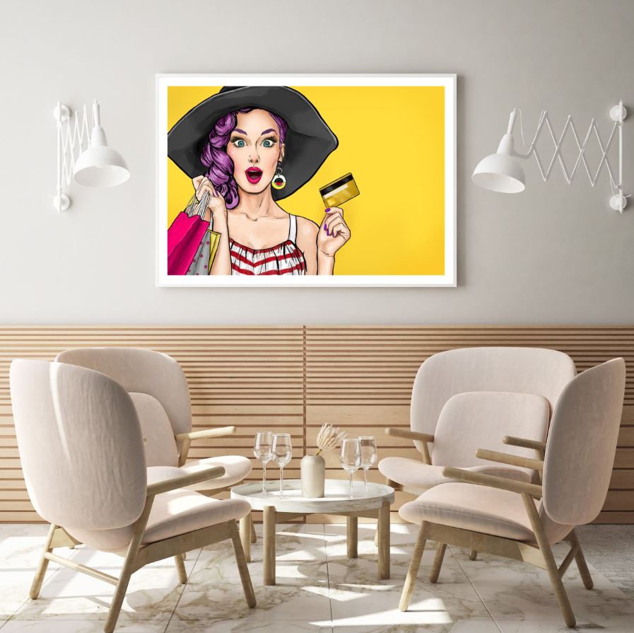 Shipping Girl Pop Art Design Home Decor Premium Quality Poster Print Choose Your Sizes