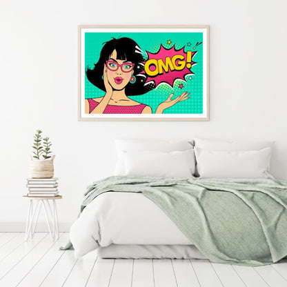 Girl Portrait Pop Art Design Home Decor Premium Quality Poster Print Choose Your Sizes