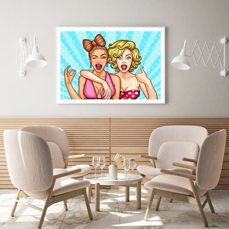 Beautiful Girls Pop Art Design Home Decor Premium Quality Poster Print Choose Your Sizes