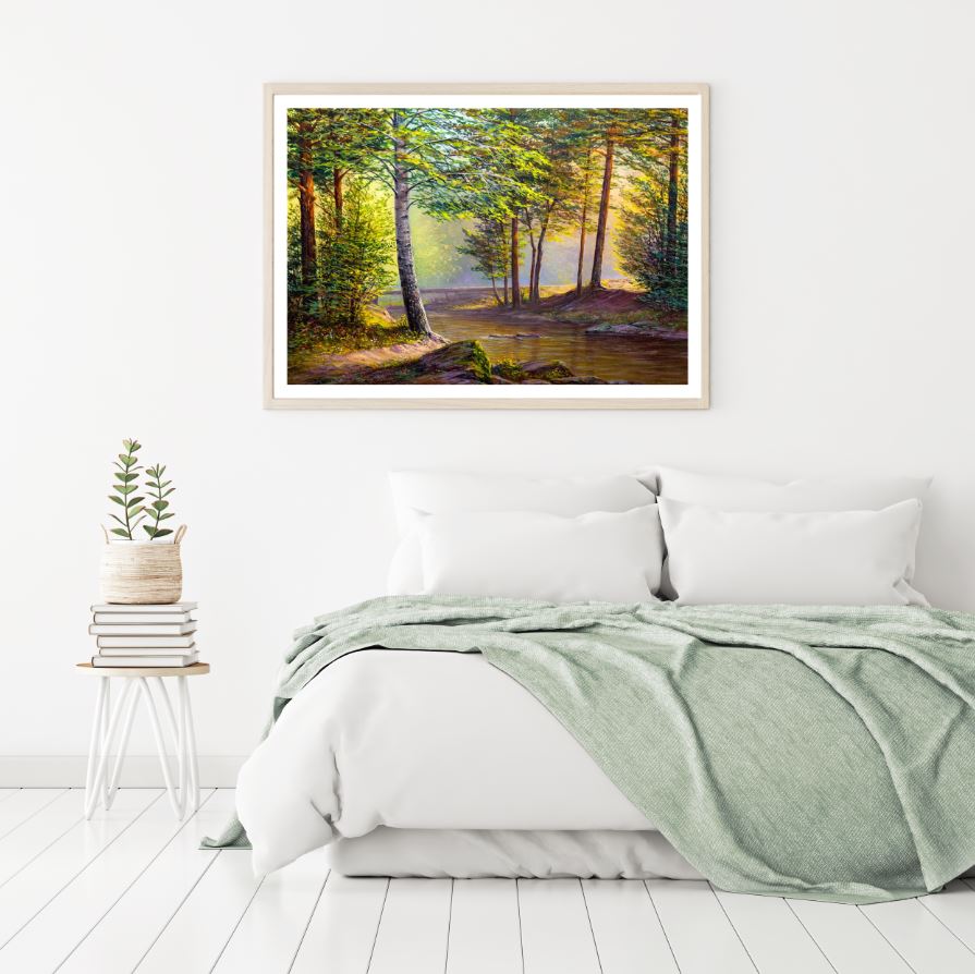Colorful Forest Oil Painting Home Decor Premium Quality Poster Print Choose Your Sizes