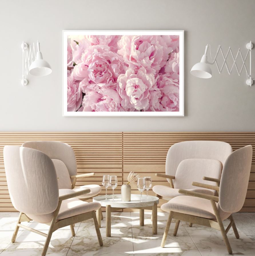 Pink Peony Flowers Photograph Home Decor Premium Quality Poster Print Choose Your Sizes