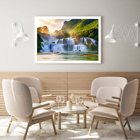 Stunning Waterfall Scenery View Photograph Home Decor Premium Quality Poster Print Choose Your Sizes