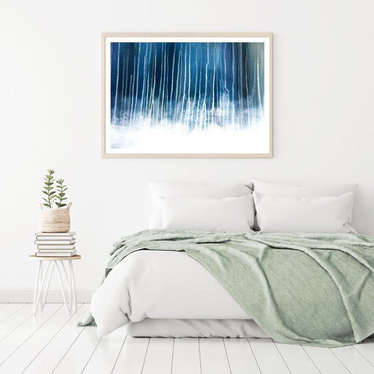 Blue & White Watercolor Painting Home Decor Premium Quality Poster Print Choose Your Sizes