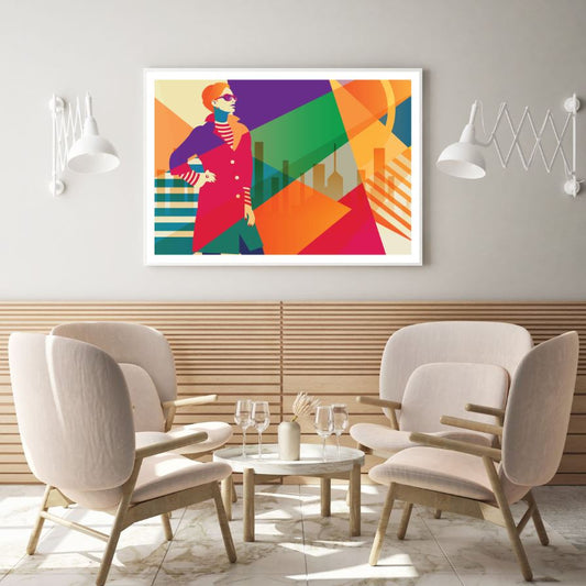 Woman Abstract Shapes Design Home Decor Premium Quality Poster Print Choose Your Sizes