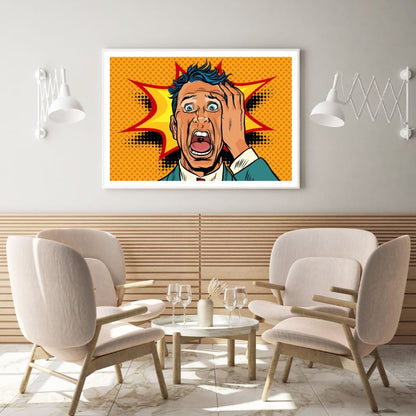 Confused Man Pop Art Design Home Decor Premium Quality Poster Print Choose Your Sizes