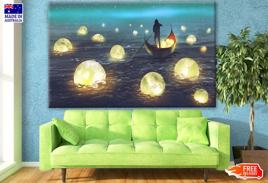 Moons on Beach Print 100% Australian Made