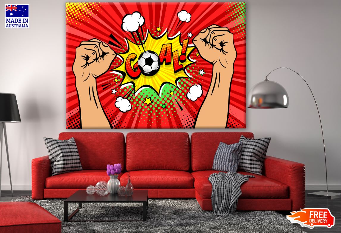 Goal Cheering Art Print 100% Australian Made