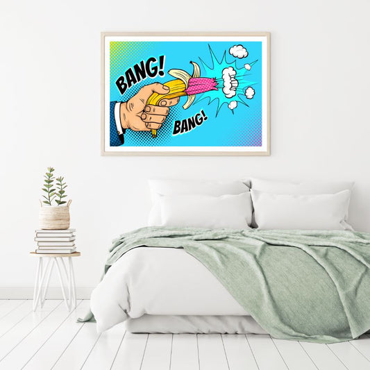 Firing from a Banana Pop Art Home Decor Premium Quality Poster Print Choose Your Sizes