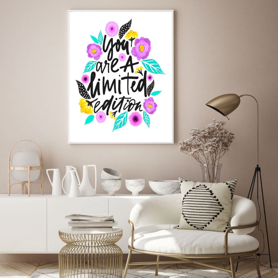 Colorful Life Quote Vector Design Home Decor Premium Quality Poster Print Choose Your Sizes