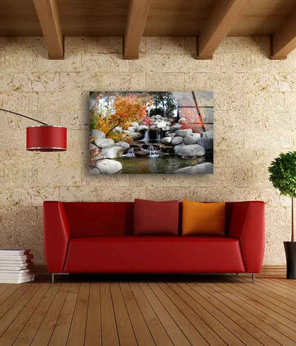 Waterfall Photograph Acrylic Glass Print Tempered Glass Wall Art 100% Made in Australia Ready to Hang