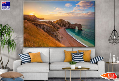 Stunning Beach with Island Photograph Print 100% Australian Made