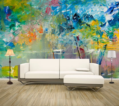 Wallpaper Murals Peel and Stick Removable Colorful Abstract Design High Quality