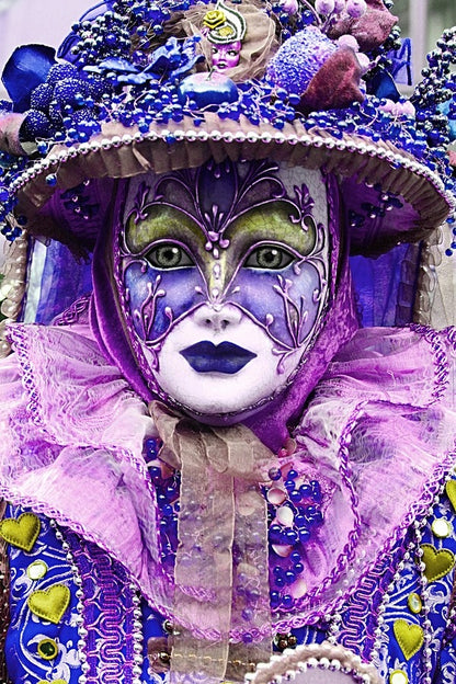 Carnival Purple Costume Closeup Photograph Print 100% Australian Made