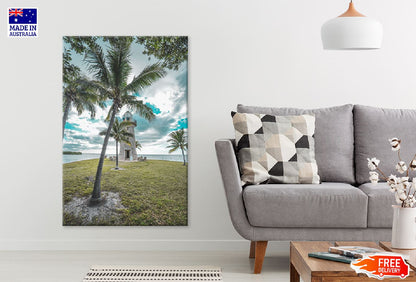 Palm Trees Near Lighthouse View Photograph Print 100% Australian Made