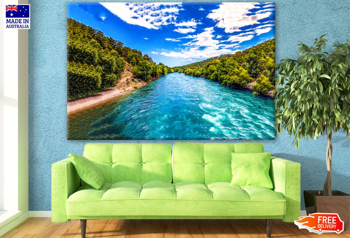 Stunning Landscape View with Water Stream Photograph Print 100% Australian Made