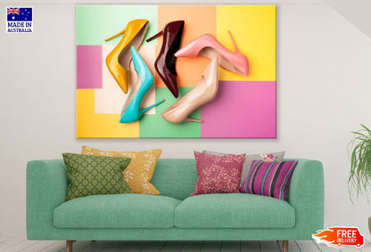 Colored Women's Shoes Photograph Print 100% Australian Made