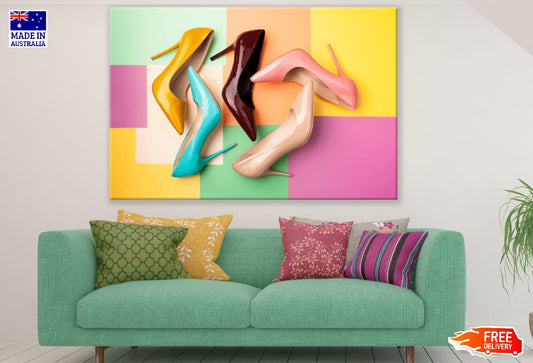 Colored Women's Shoes Photograph Print 100% Australian Made