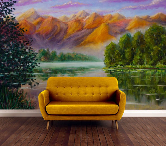 Wallpaper Murals Peel and Stick Removable Colorful Nature Scenery Painting High Quality