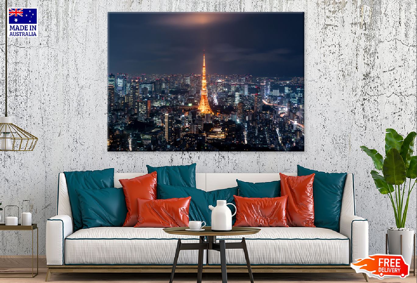 Tokyo Tower at Night View Photograph Japan Print 100% Australian Made