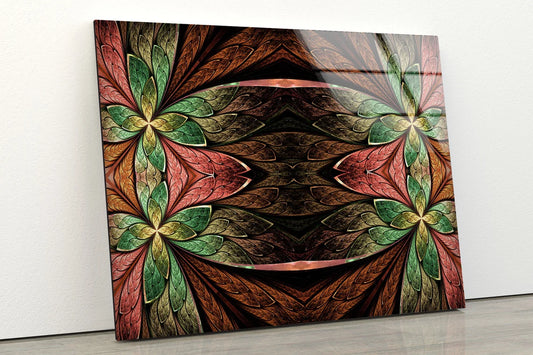 3D Floral Abstract Design Acrylic Glass Print Tempered Glass Wall Art 100% Made in Australia Ready to Hang