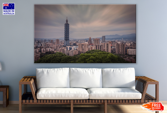 Taipei City Of Taiwan Print 100% Australian Made