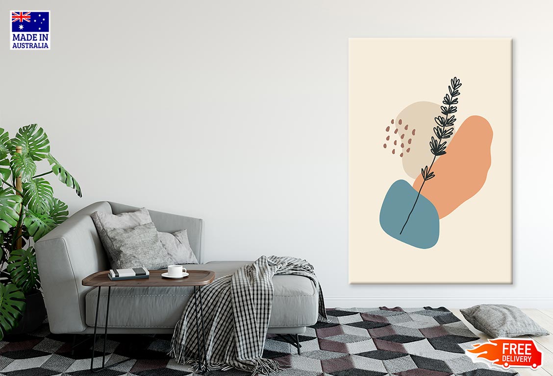 Abstract Shapes & Flower Plant Design Print 100% Australian Made