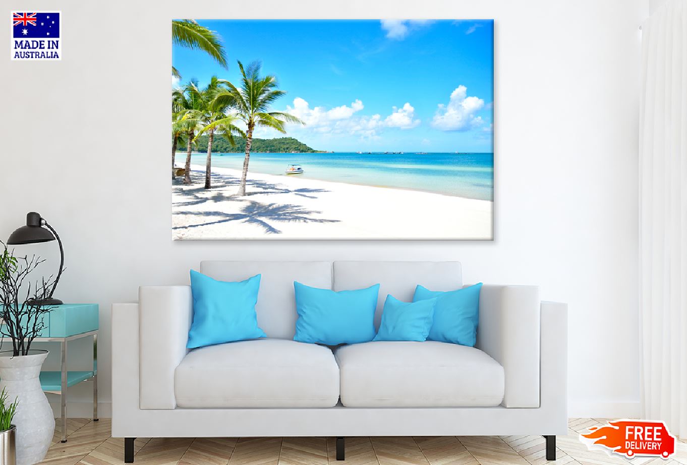 White Sandy Beach Phu Quy Island Photograph Print 100% Australian Made