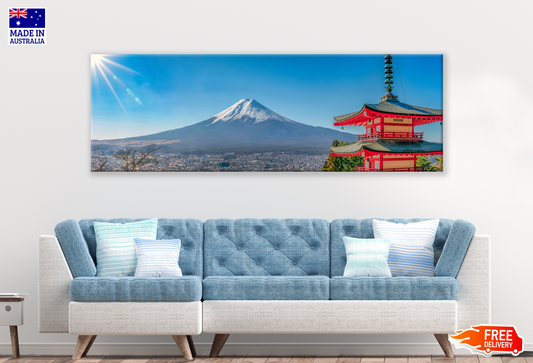 Panoramic Canvas Japan Landscape Mountain View High Quality 100% Australian made wall Canvas Print ready to hang