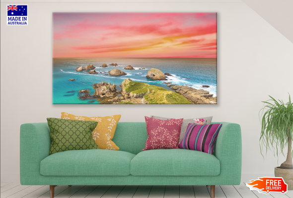 Sunset Beach Scenery Painting Print 100% Australian Made