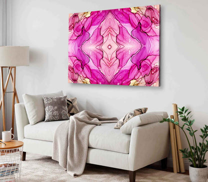 Bella Home Pink Spanish Marble Abstract Art Print Canvas Ready to hang