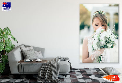 Woman with White Wedding Dress Photograph Print 100% Australian Made