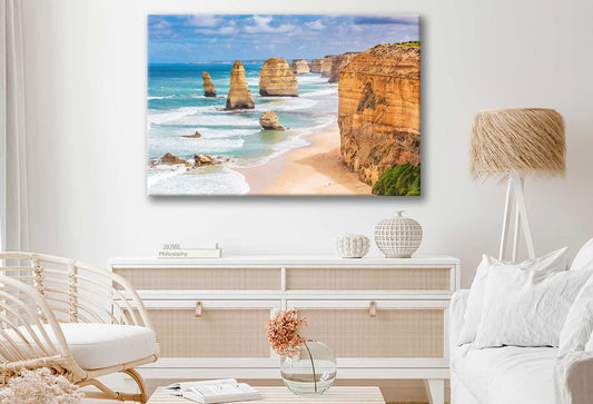 Bella Home 12 Apostles Rock With Sky Print Canvas Ready to hang