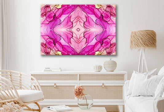 Bella Home Pink Spanish Marble Abstract Art Print Canvas Ready to hang