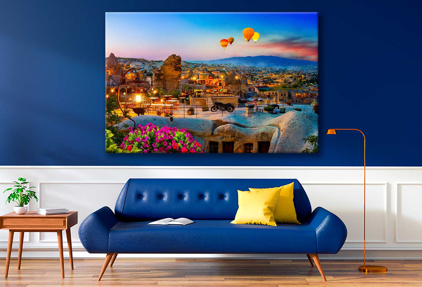 Bella Home Goreme Town on Sunset in Cappadocia Print Canvas Ready to hang