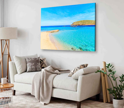 Bella Home Cala Comte Sea View From The Island Print Canvas Ready to hang