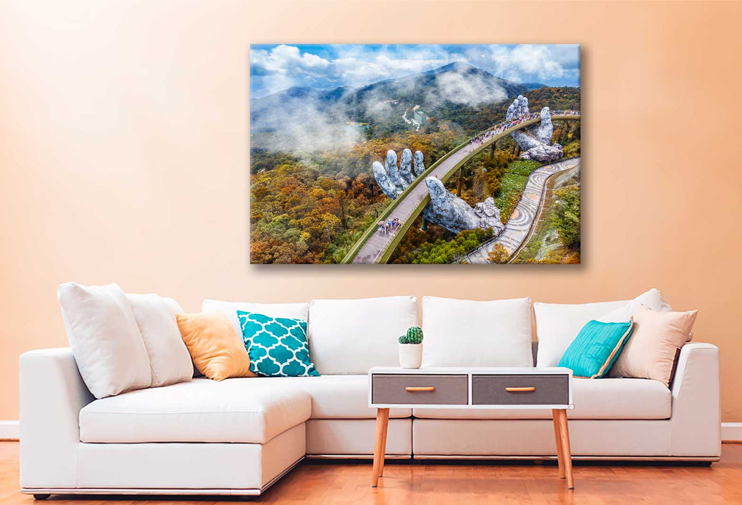 Bella Home The Linh Ung Pagoda in Ba Na Hills Print Canvas Ready to hang