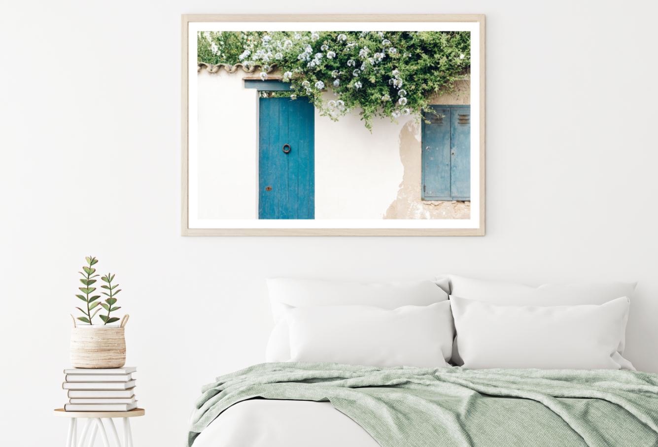 Flowers Vines on House Wall Home Decor Premium Quality Poster Print Choose Your Sizes