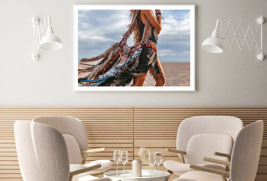 Girl Walking Photograph Home Decor Premium Quality Poster Print Choose Your Sizes