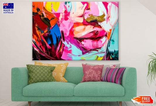 Colorful Face Abstract Design Print 100% Australian Made
