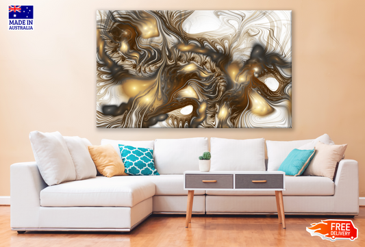 Abstract Granite Gold Design Print 100% Australian Made